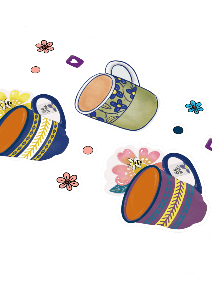Whimsical Mug Trio Sticker Sheet product image (2)