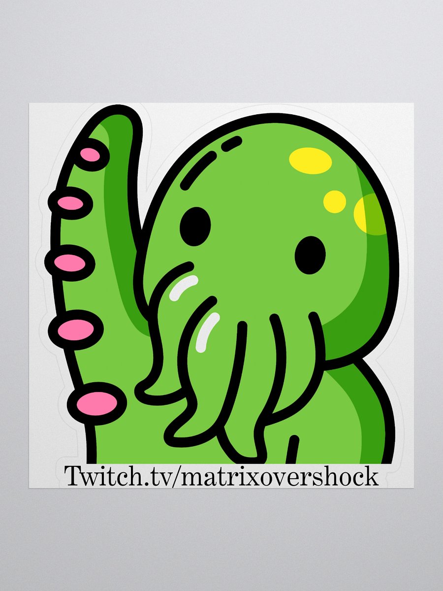 5.5x5.5 Cthulhu Hello Emote Sticker product image (1)
