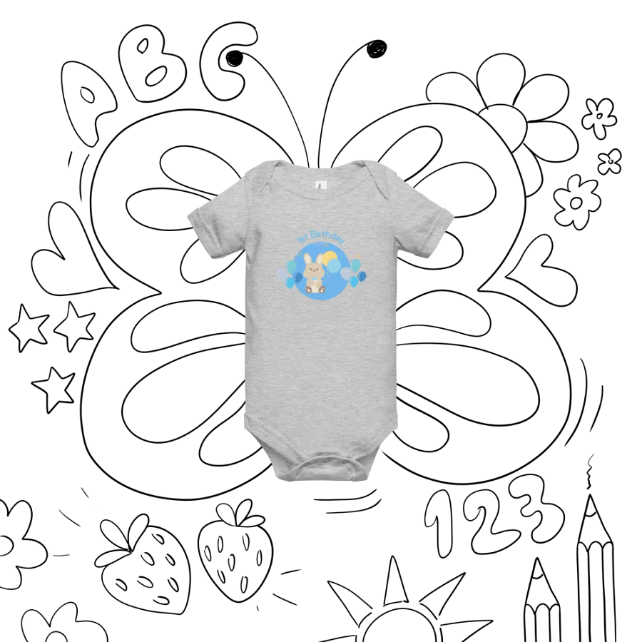Bunny Balloon Bash Baby Onesie product image (35)