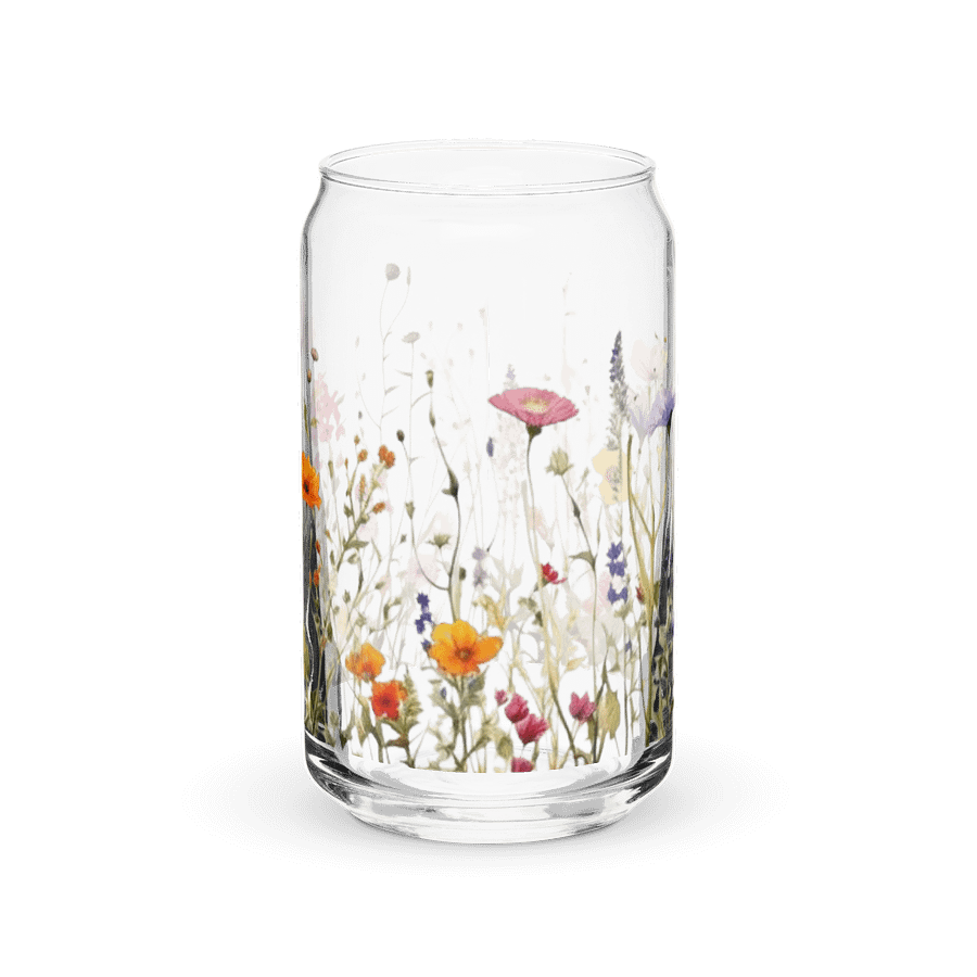 Blossom Glass: Floral Can-Shaped Glass product image (2)