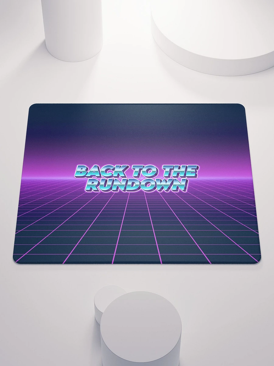 'Back To The Rundown' 80's Synth Grid Gaming Mousepad product image (1)