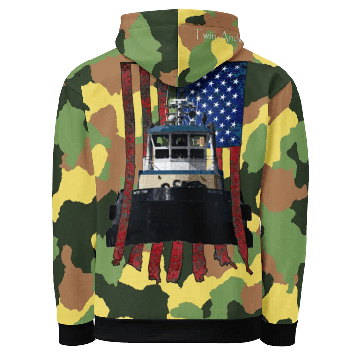 Green Camouflage Pacific Titan & CE Flage Hoodie product image (1)