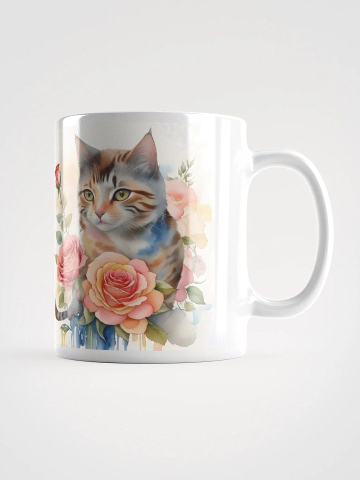 Symmetrical Kitten and Roses Mug product image (2)
