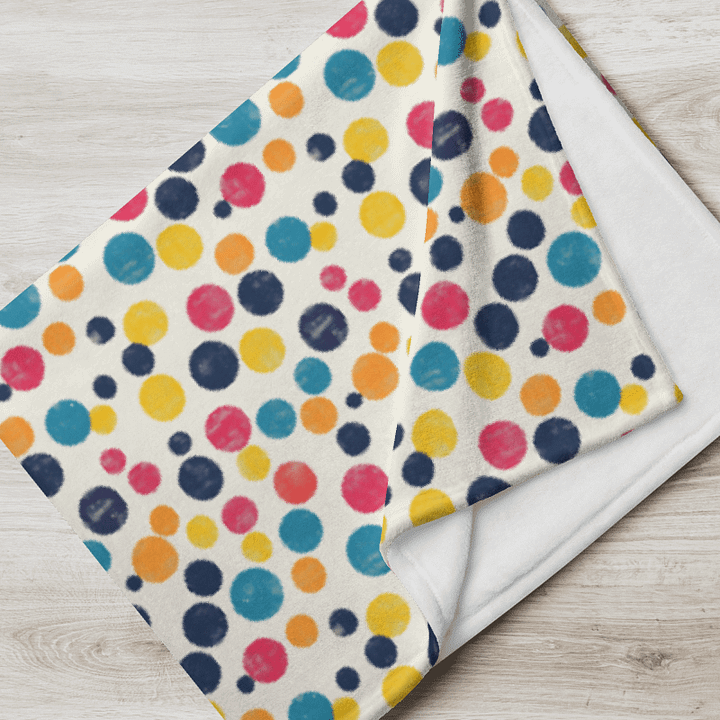 Polka Dot Illusion Vintage Retro Throw Blanket product image (2)