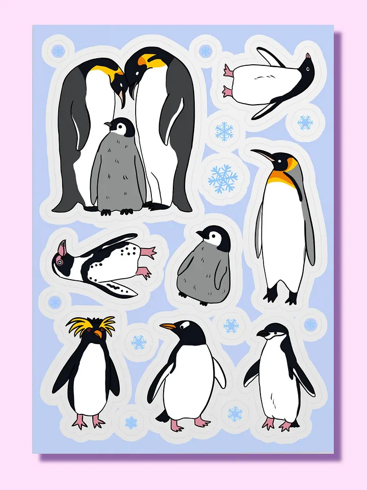 Penguin Parade Sticker Sheet product image (1)