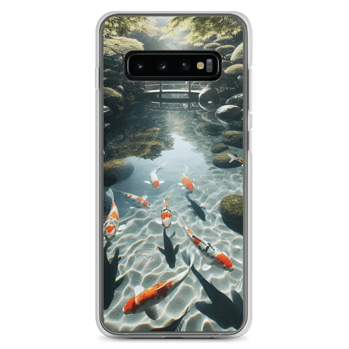 Tranquil Koi Pond Samsung® Clear Case |AI Design in the fish pond product image (8)