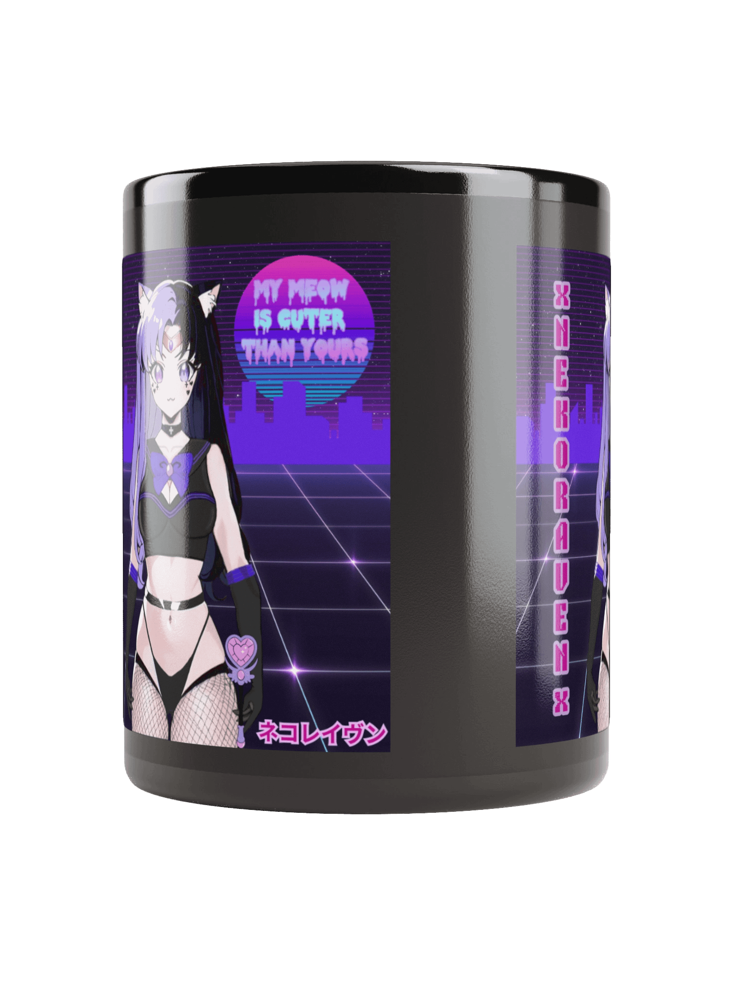 Sailor Nekowave Black Glassy Mug product image (5)