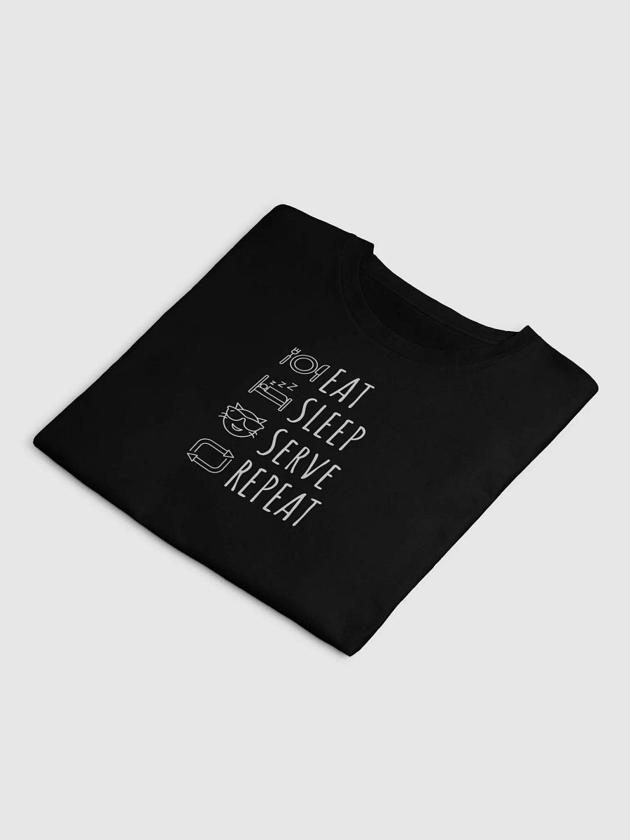 Pixel Perfect Crop Top 'Eat Sleep Serve Repeat' product image (5)