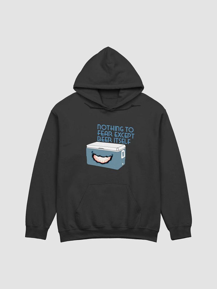 Nothing To Fear Except Beer Itself Menacing Grin Mimic Cooler Hoodie product image (1)