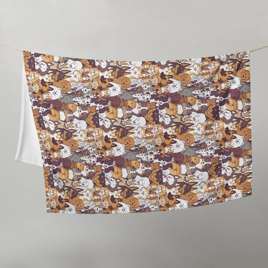 Whimsical Dogs Throw Blanket product image (9)