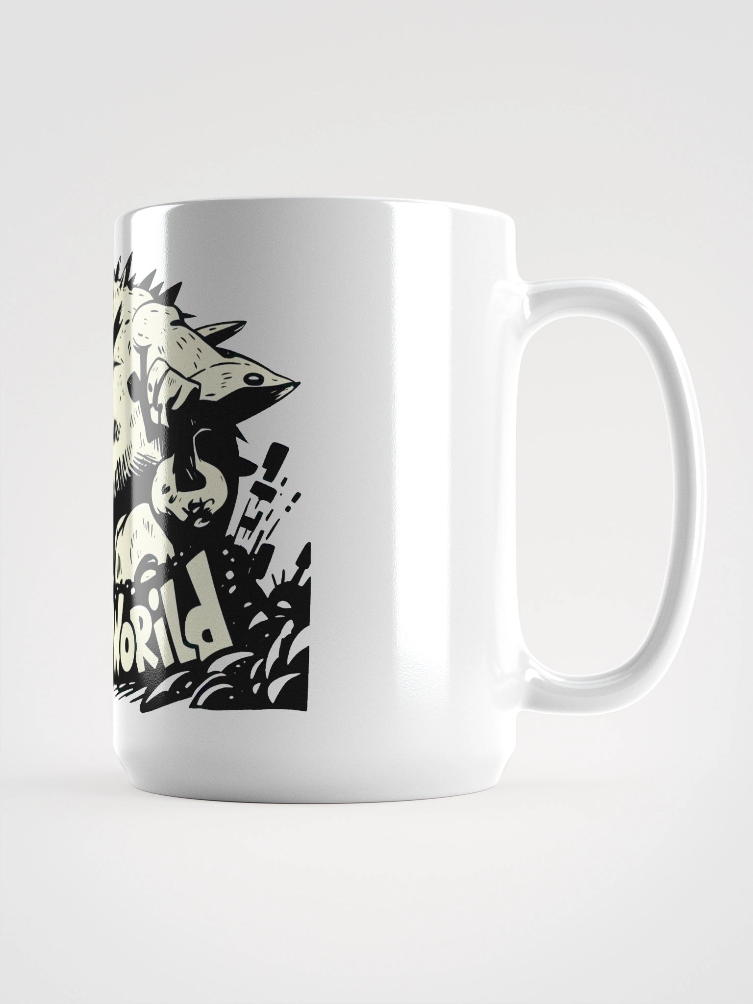Monochrome Monster: Spin the World Glossy Mug product image (1)