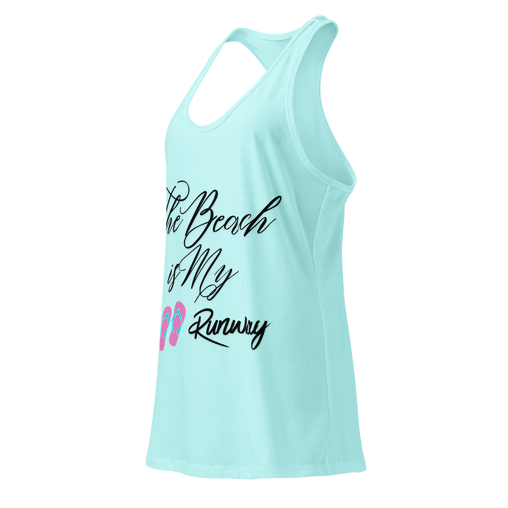 The Beach Is My Runway Racerback Tank product image (5)