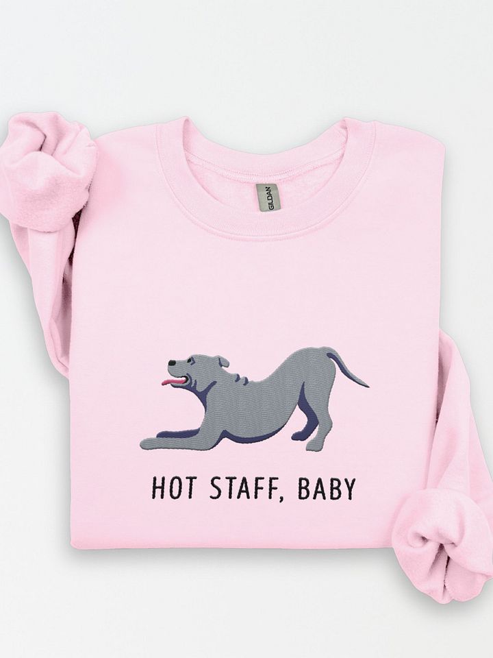 Hot Staff, Baby Sweatshirt (Embroidered) of a Staffordshire Terrier(Gray) product image (1)