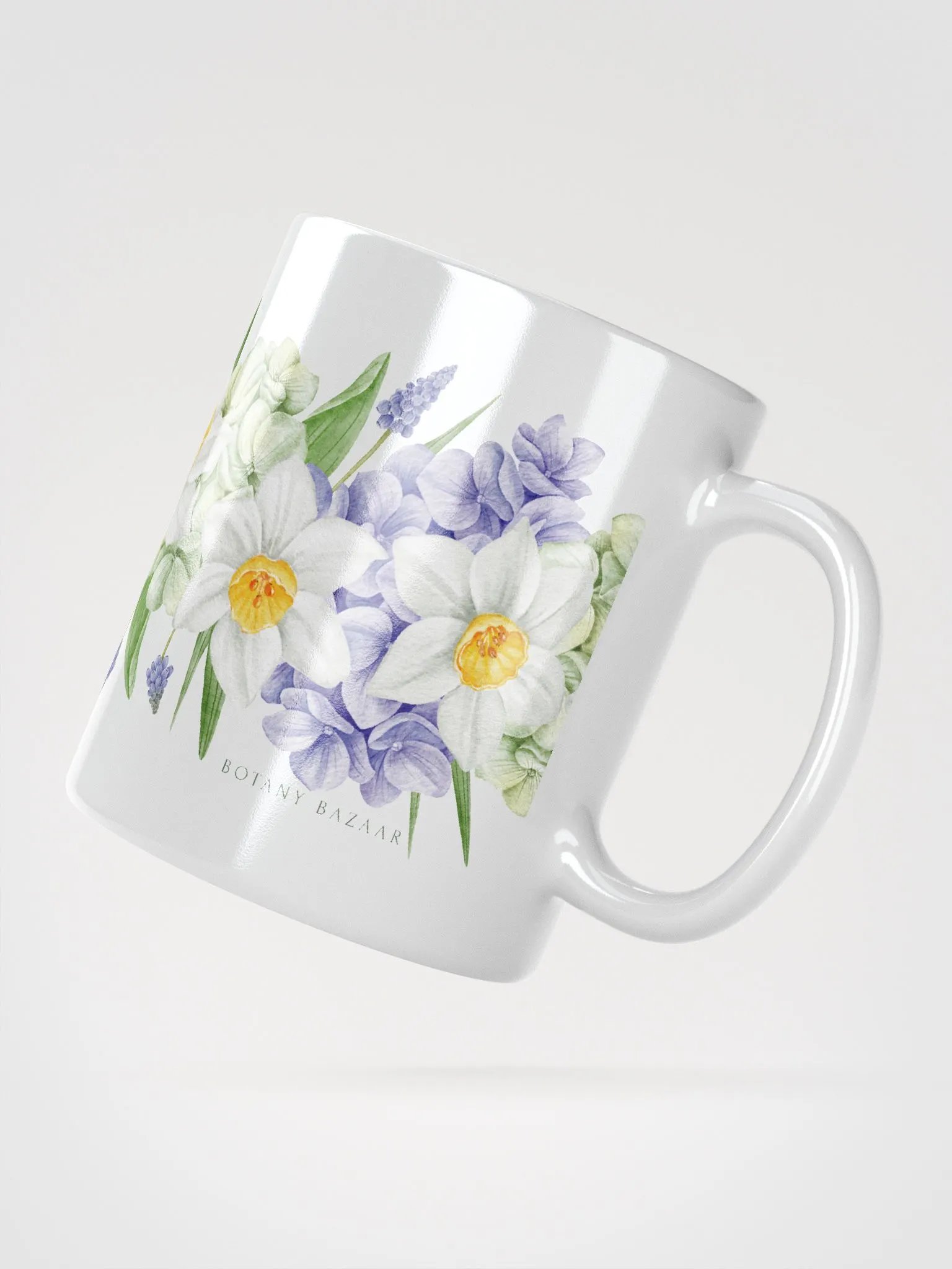 Floral Symphony White Glossy Mug product image (3)