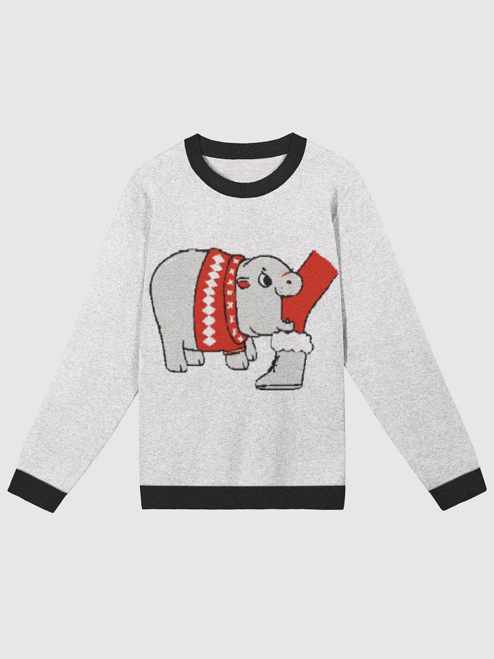 MOODENG'S BOOTY KNITTED CREWNECK SWEATER! product image (1)