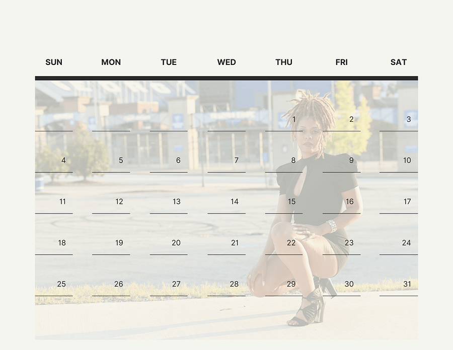 Wetta Retta 2025 Wall Calendar: Embrace Elegance with a Sultry Twist product image (3)