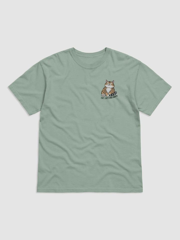 fat, lazy and happy t-shirt product image (3)