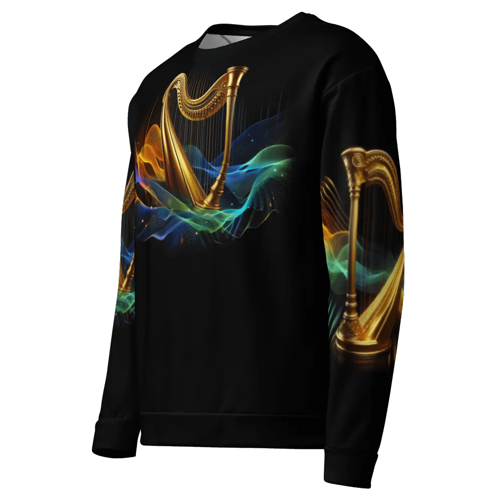 Golden Harp Musical Instrument - All-Over Unisex Sweatshirt #12 product image (7)
