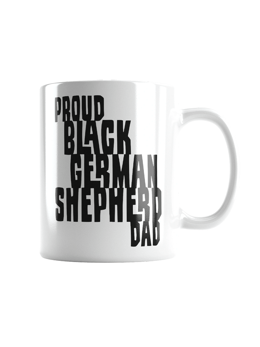 Proud Black German Shepherd Dad Small Mug For GSD Lovers product image (4)