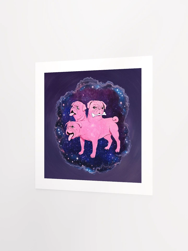 Pink Pug Cerebus In The Stars - Print product image (2)