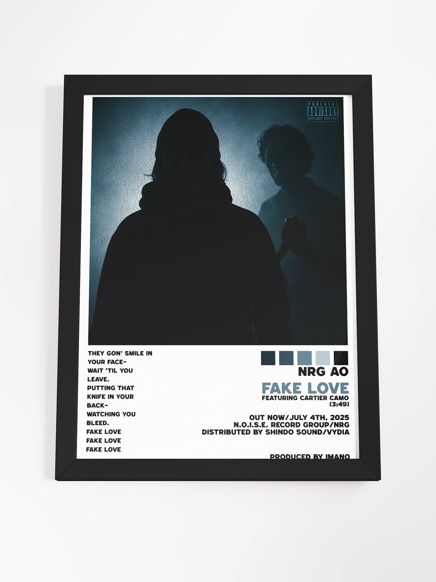 "Fake Love" Framed Matte Poster Print product image (8)