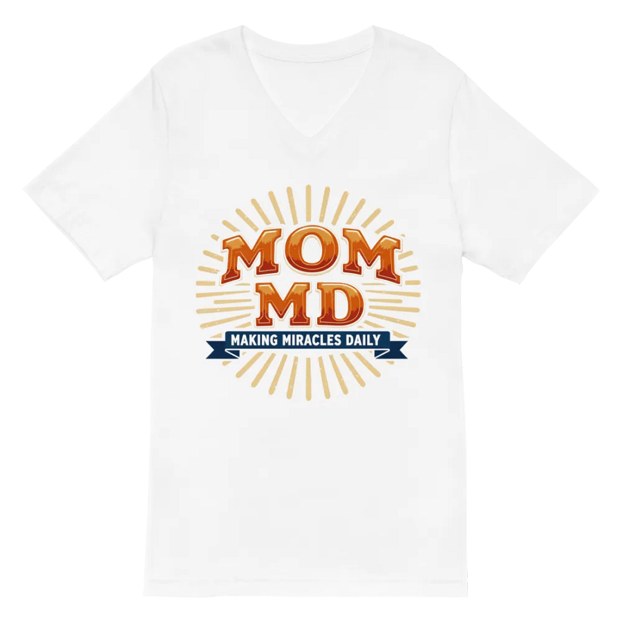 MOM MD Making Miracles Daily V-Neck Tee product image (6)