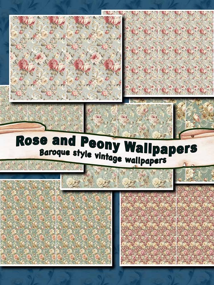 Rose & Peony Baroque Wallpapers Booklet Digital Download product image (5)