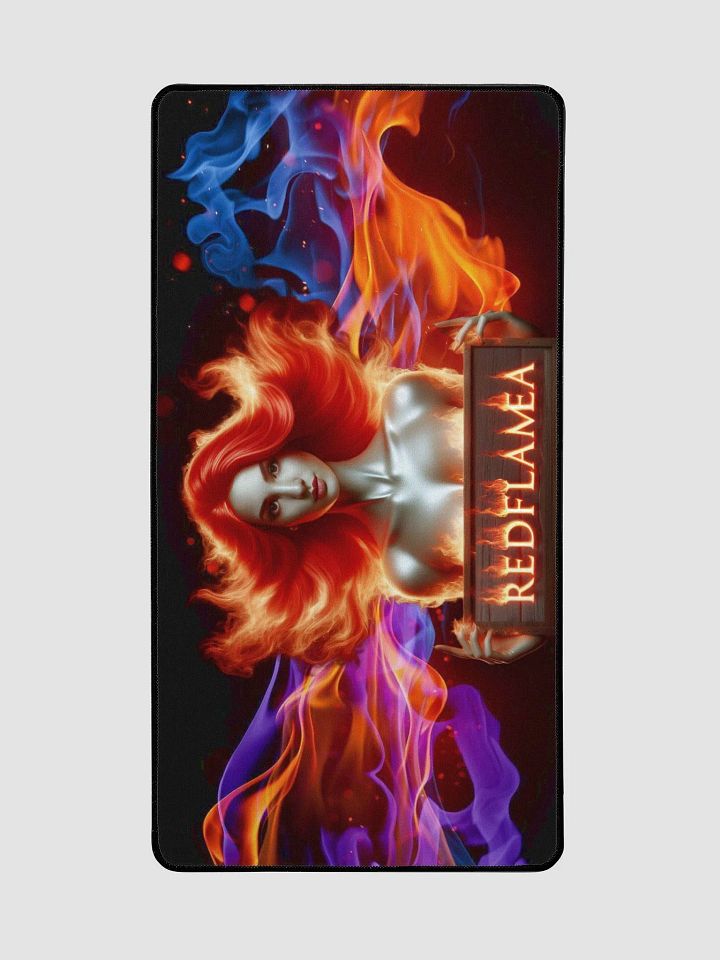 Red flame big Desk Mat product image (2)