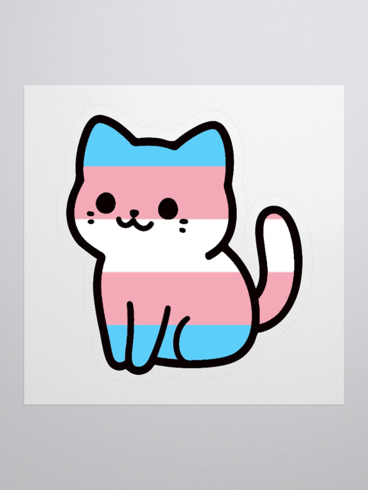 Transgender Pride Kitty Sticker product image (1)