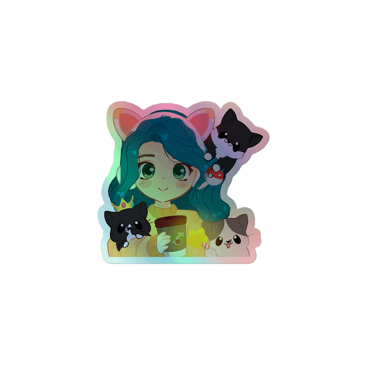 Al & Kitties Holographic Sticker product image (1)