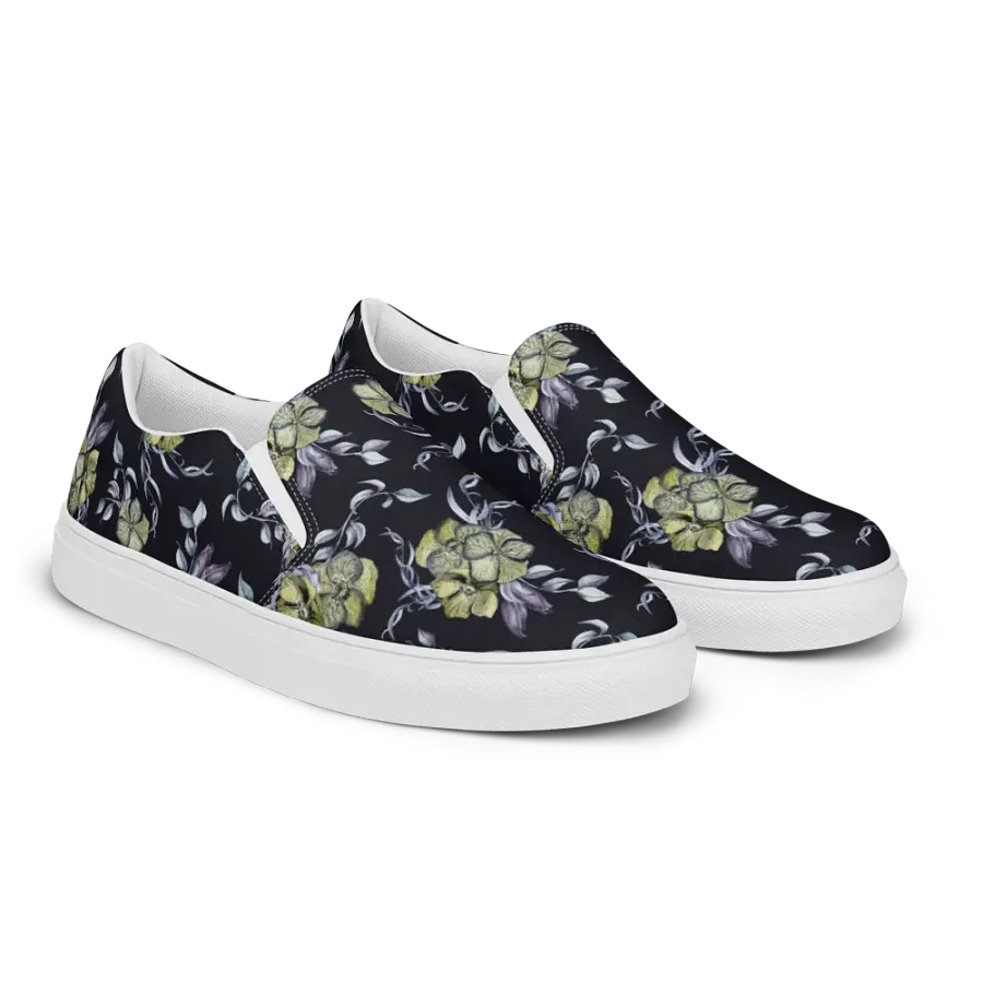 Gothic Flower | Men's Slip-On Canvas Shoes product image (2)