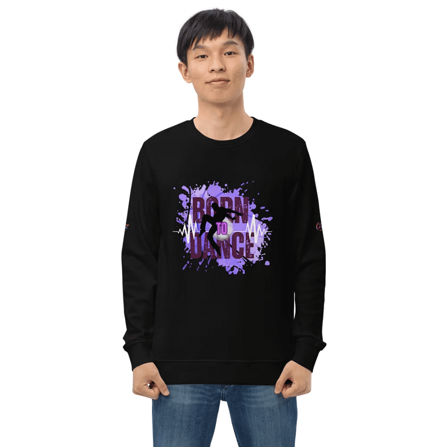 BORN TO DANCE His Silhouette Unisex Organic Sweatshirt product image (3)