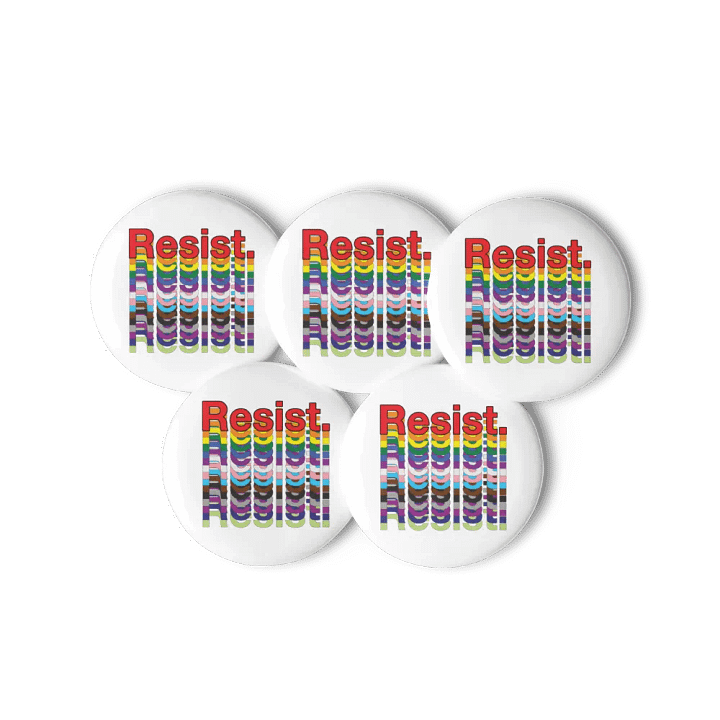 Resist - Rainbow Set of Five Pins product image (3)