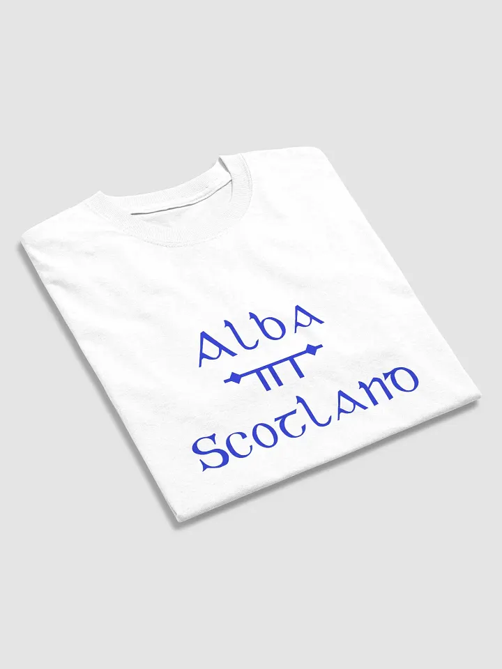Scotland/Alba Scholastic style Ogham White printed T-shirt product image (2)