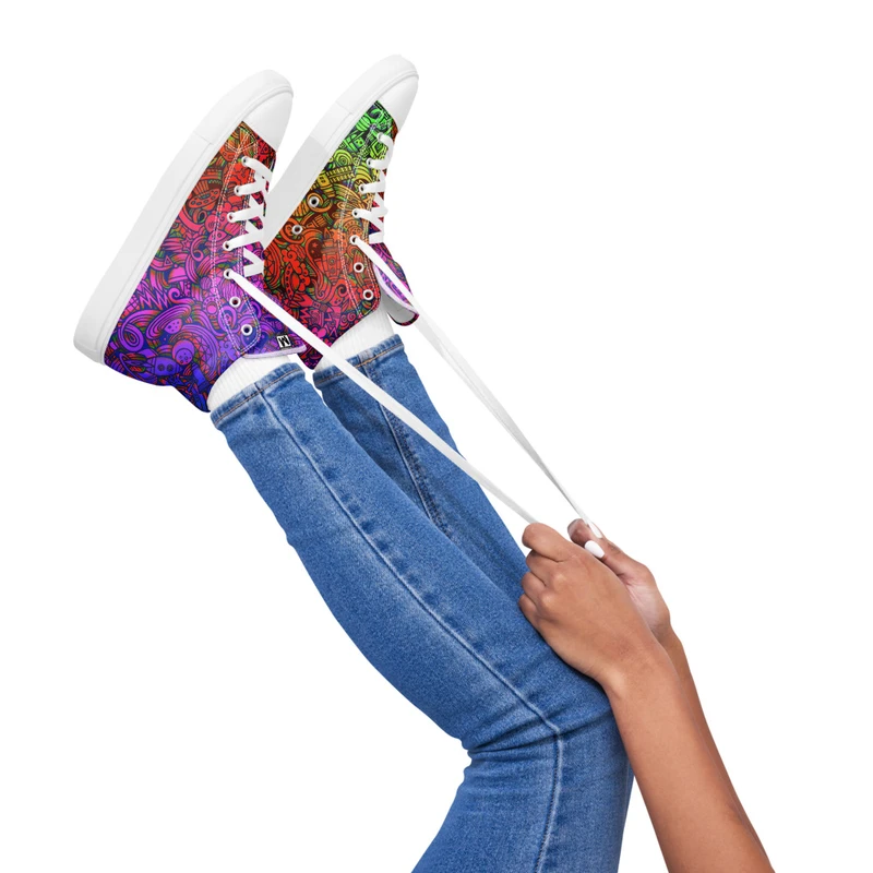 Rainbow Space Scribble - Women's High Tops | #MadeByMELO product image (3)