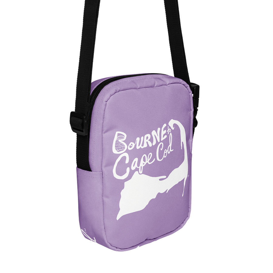 BOURNE to Cape Cod™ | Crossbody Bag | BRN.2C.C.™ | Utility On-the-Go | Coastal Cool Meets Everyday Carry | White Logos on East Side Lavender🌊🎒 product image (3)