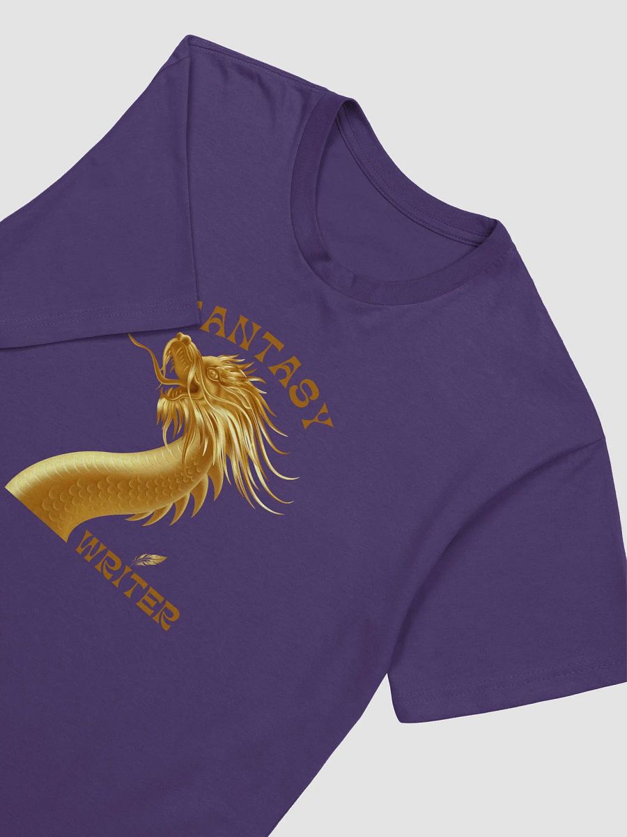 Fantasy Writer Dragon T-shirt - Purple/Gold product image (4)