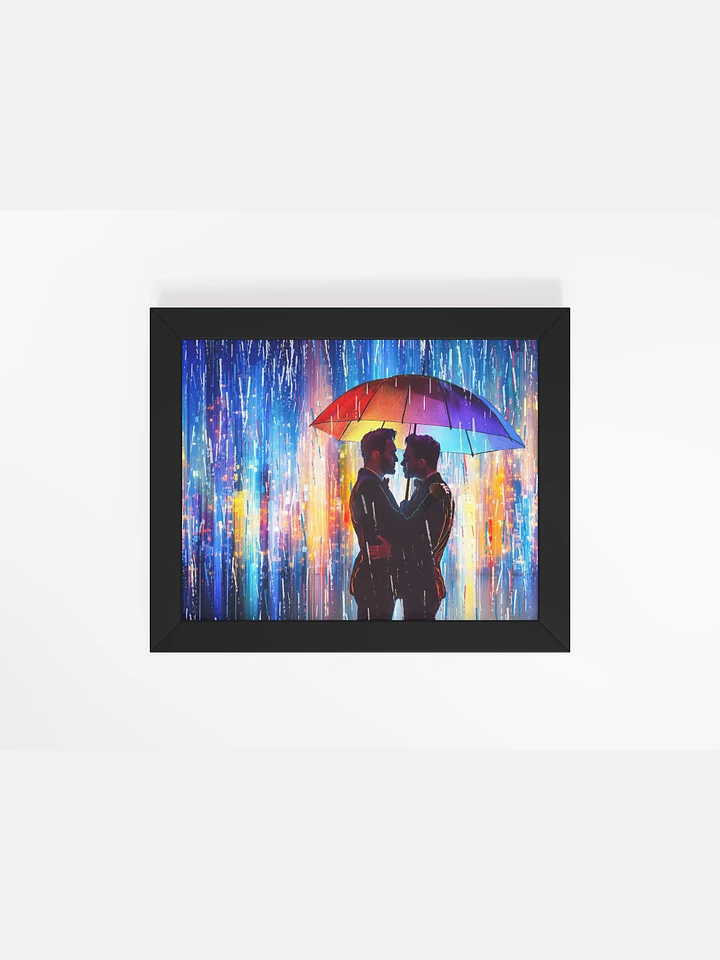 City Serenade - Love in the Rain Framed Poster product image (1)
