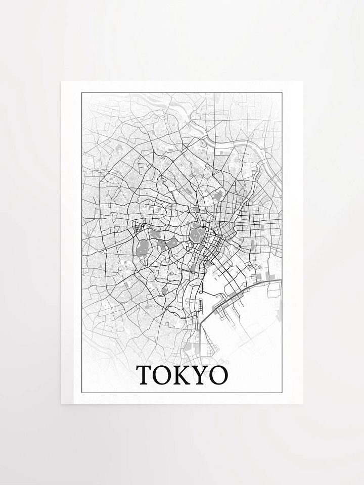 Tokyo, Japan, city map print product image (1)