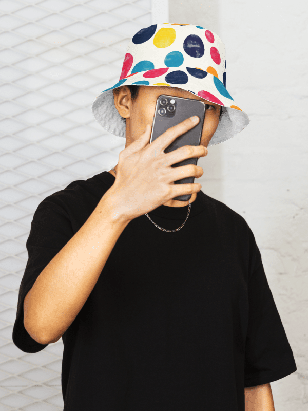 Polka Dot Illusion Vintage Retro Reversible Bucket Hat product image (1)