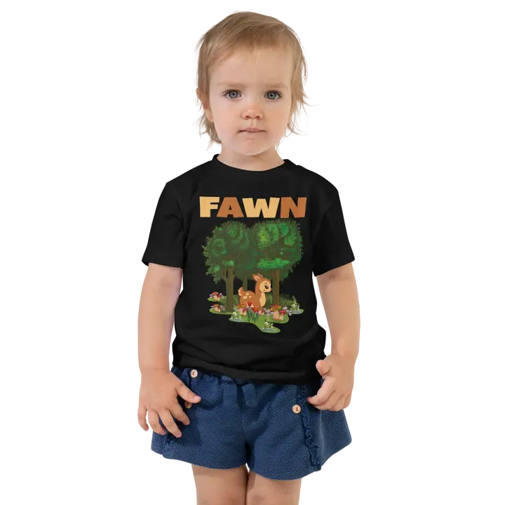 Fawn Funny Colorful Bella +Canvas Toddler T-Shirt – Funny Shirt & Gift for Kids product image (2)