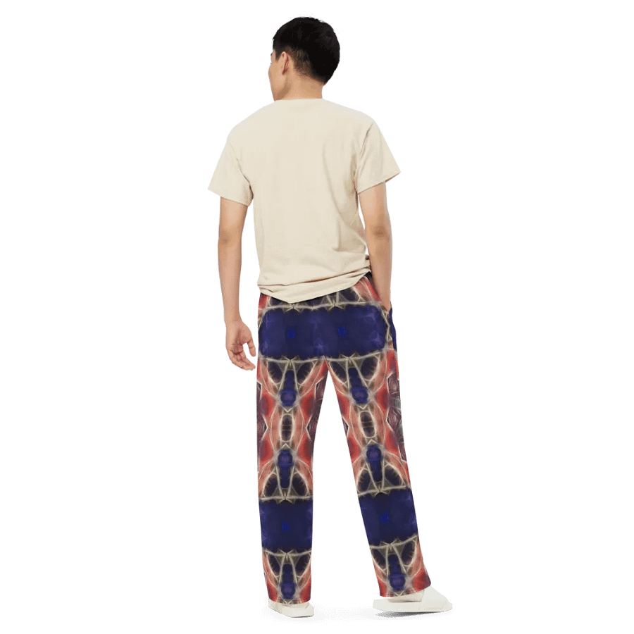 Peachy and Yellow Kaleidoscope Wideleg Pants product image (5)