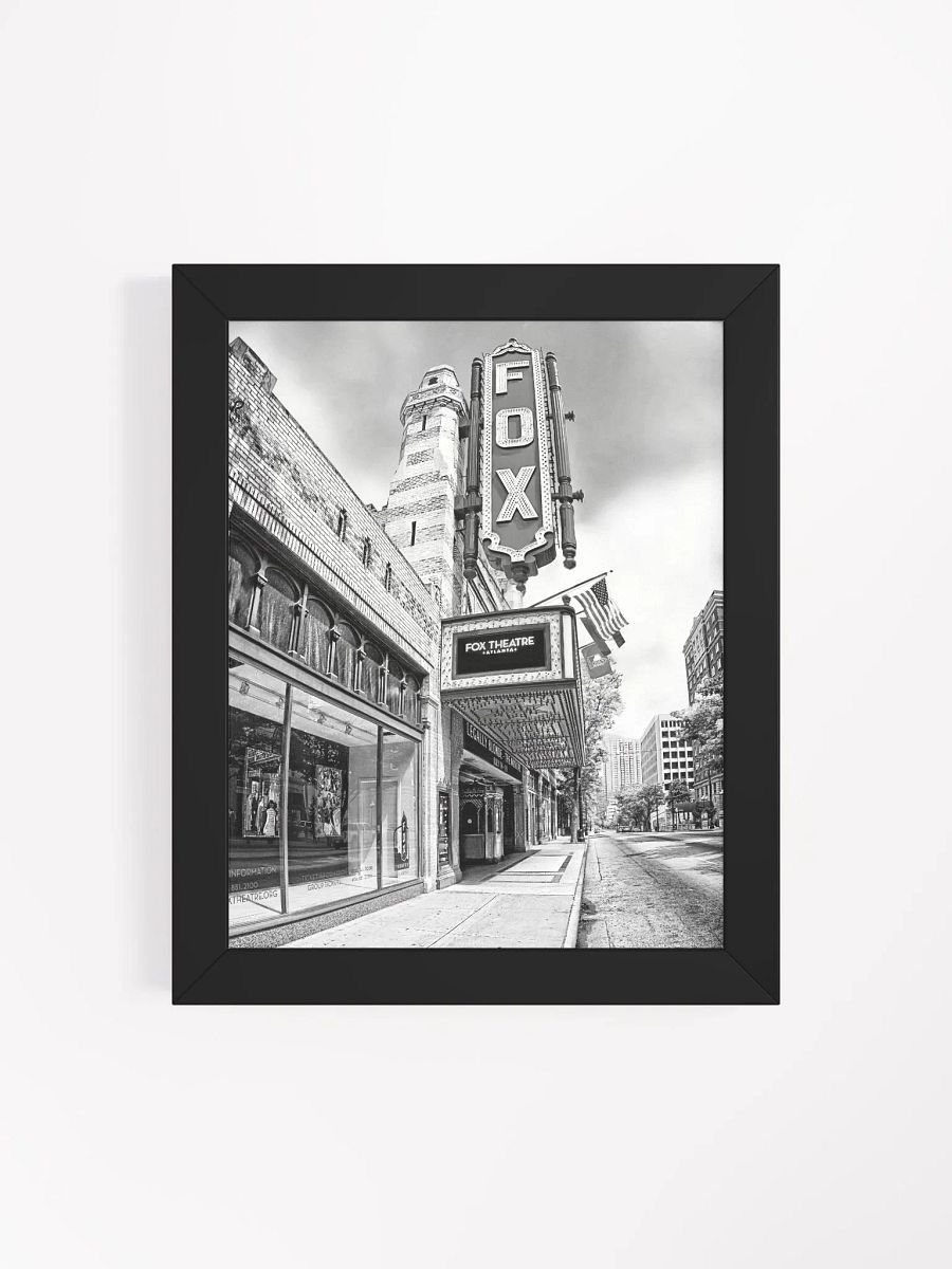 The Fox Theatre – Atlanta Black And White Framed Poster product image (4)