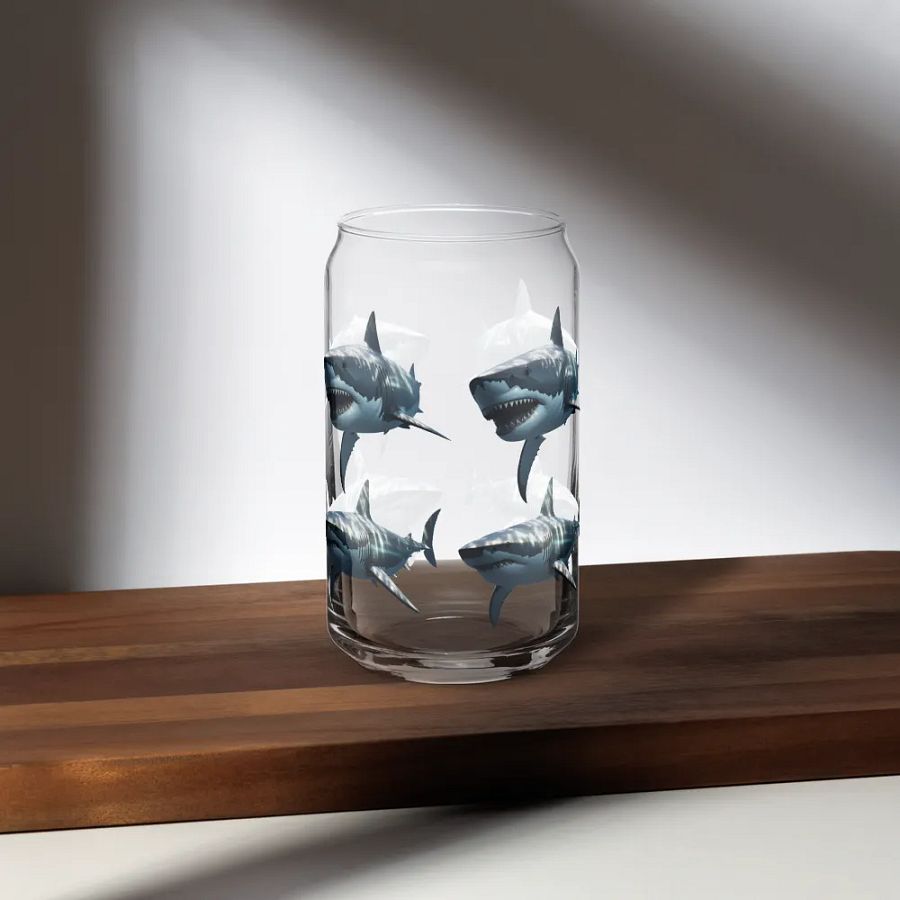 Shark Attack Can-Shaped Glass product image (35)