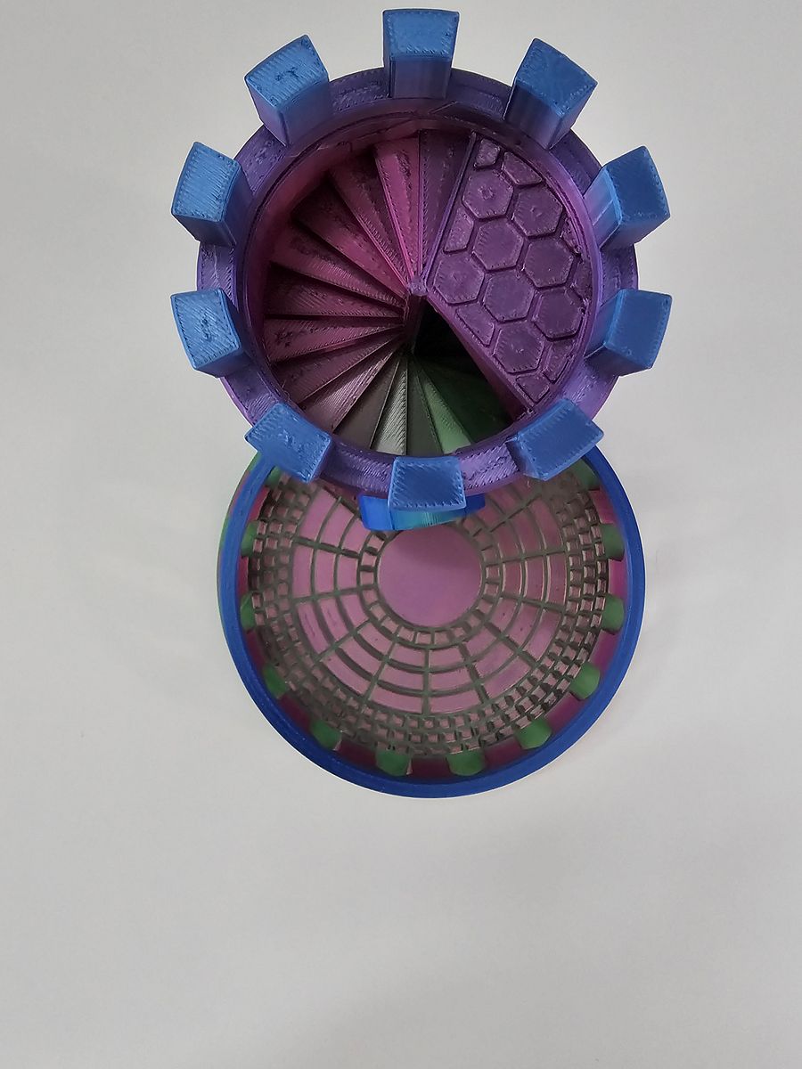 3D Printed Dice Tower | Multicolor Gradient Castle Tower | DnD, TTRPG, Dice Rolling Accessory | Fantasy Gaming Gift product image (4)