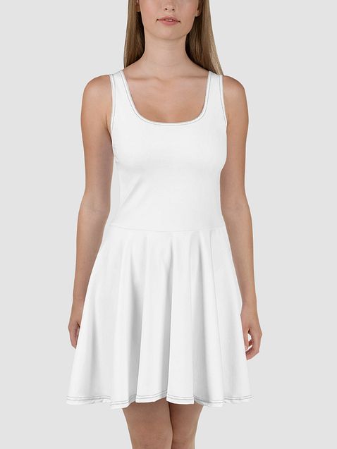 Photo showing All-Over Print Skater Dress