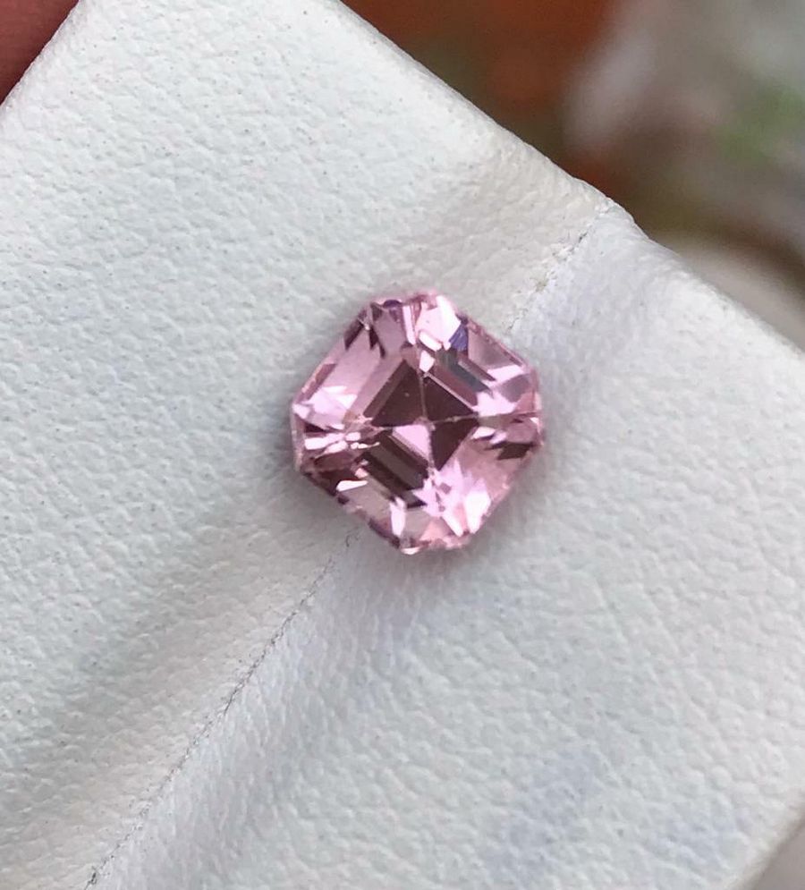 TOURMALINE FOR WOMEN’S RING LOOSE GEMSTONE ASSCHER CUT PINK COLOR, 2 CARAT product image (2)