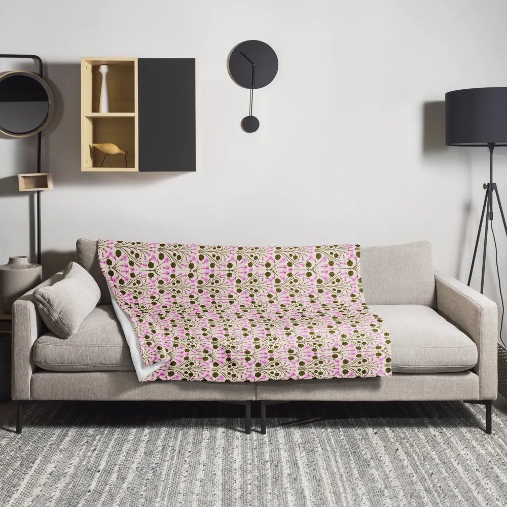 Alpine Serenity - Pink and Green - Throw Blanket product image (1)