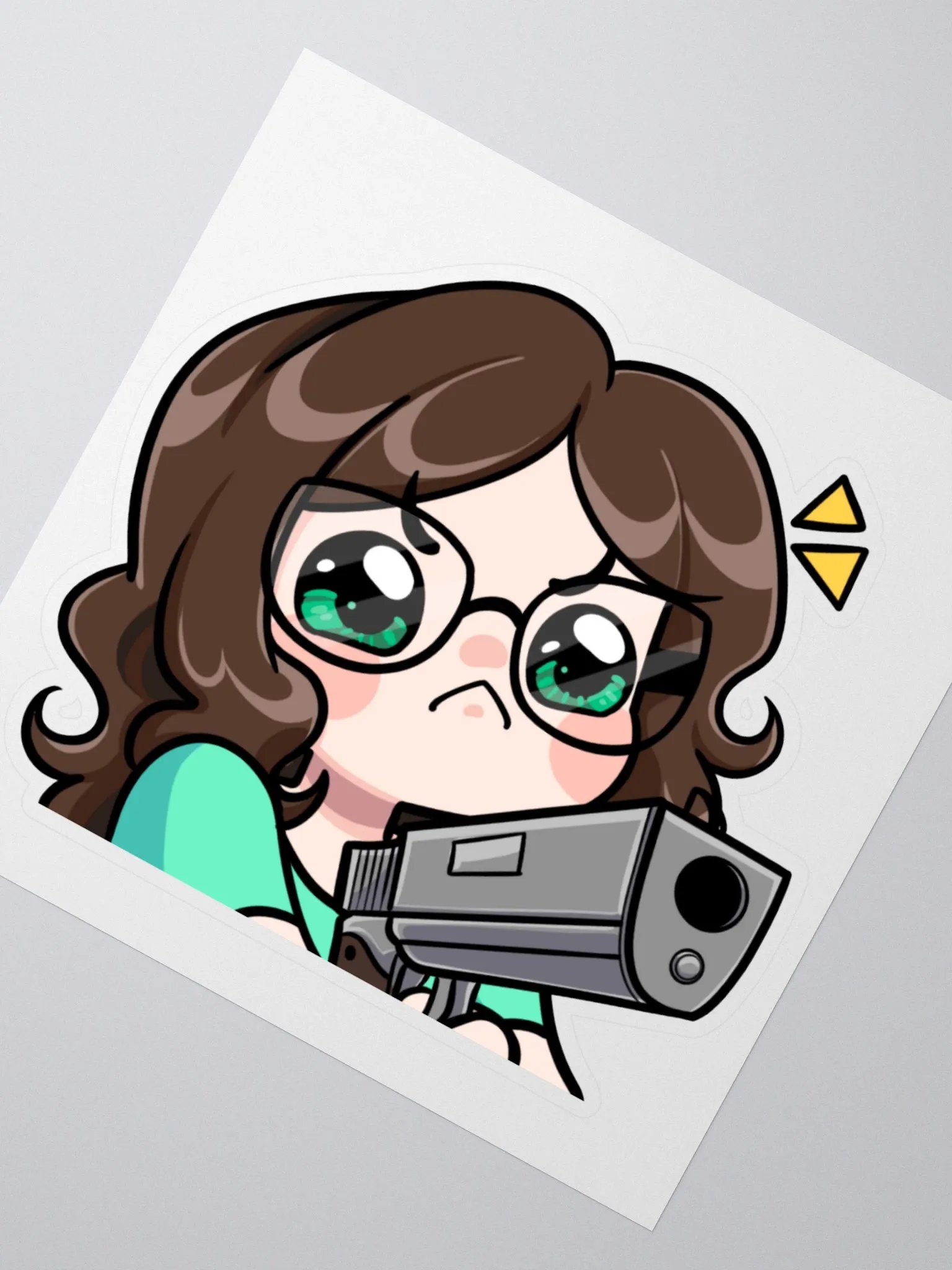 Pew Large Kiss-Cut Sticker product image (2)