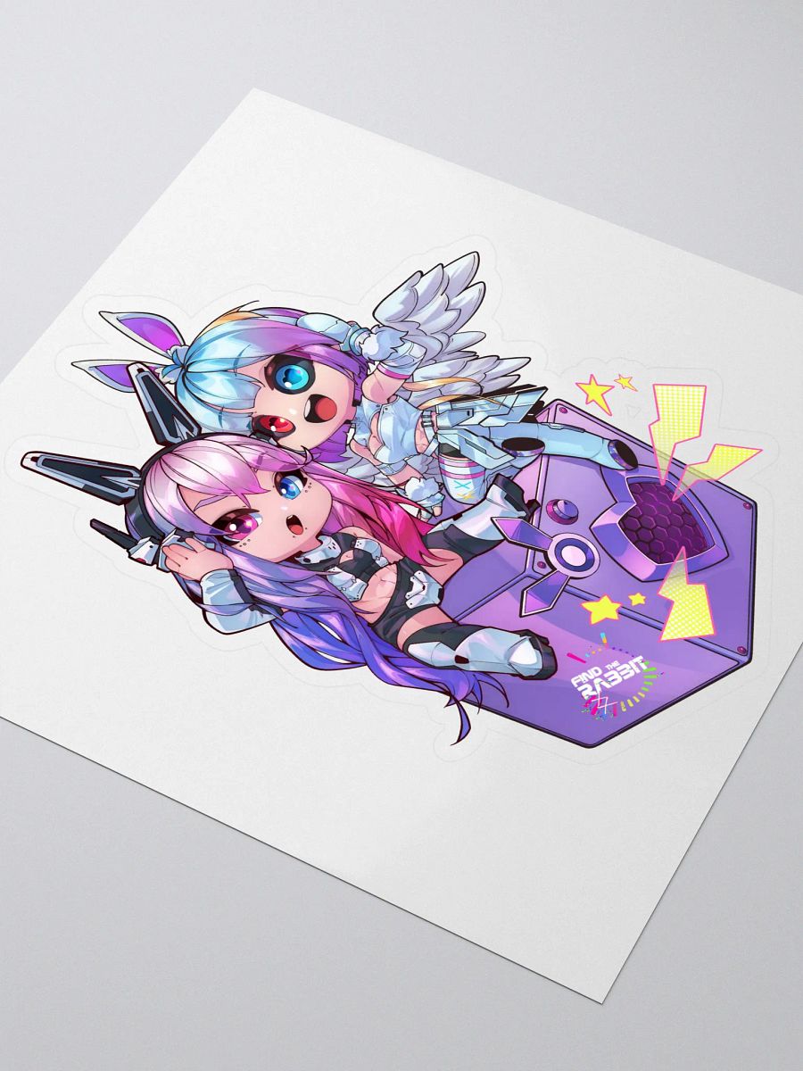 Kiss-Cut Chibi Anime Find the Rabbit OC + VTuber Music Speaker sticker product image (3)